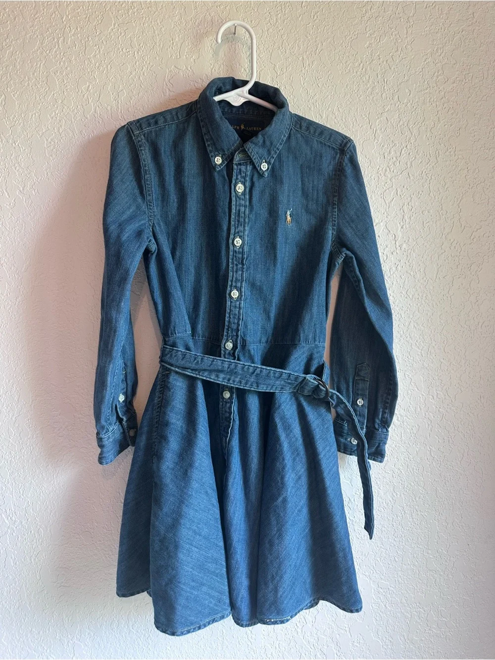 Ralph Lauren Indigo Denim Belted Shirt Dress